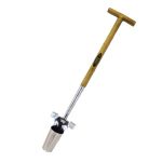 Long handle stainless steel bulb planter. 