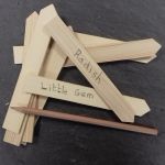 Wooden plant labels