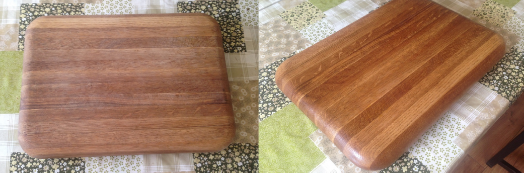 Cutting Board Oil Ardvos 266 before and after